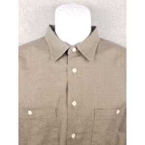 Burberrys Men's Dress Shirt 17 1/2 - 34 Made‎ in USA 100% Cotton
